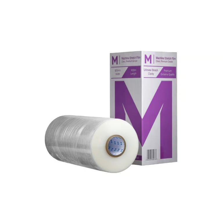 Machine Stretch Film Cast 500mm x 1500m x 20um — Clear