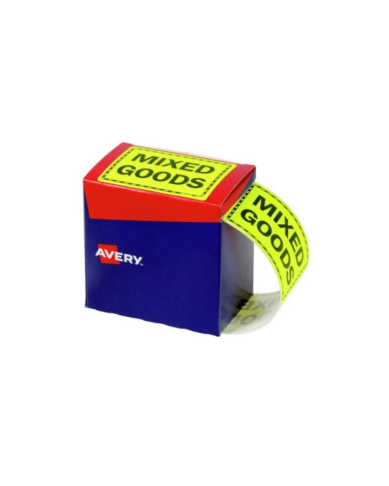 Mixed Goods Shipping Labels — Fluoro Yellow