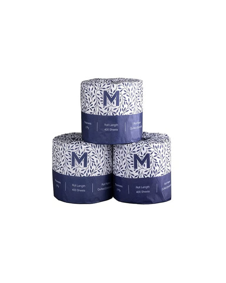 Premium Toilet Paper — 3 Ply, 225 Sheets, Individually Wrapped (Box of 48)